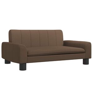vidaXL Barnsoffa brun 70x45x30 cm tyg