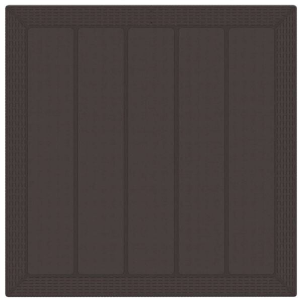 vidaXL Tr&auml;dg&aring;rdsm&ouml;belset 5 pcs Brun Polypropylen