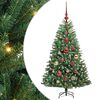 vidaXL Plast Hingad Julgran Gr&ouml;n 120 cm PVC och metall