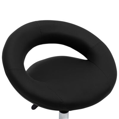 vidaXL Snurrbar stol svart konstläder