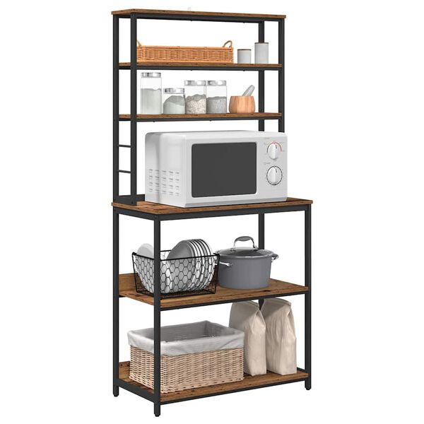 vidaXL K&ouml;ks hylla Gammalt tr&auml; 80 x 40 x 168 cm Konstruerat tr&auml;