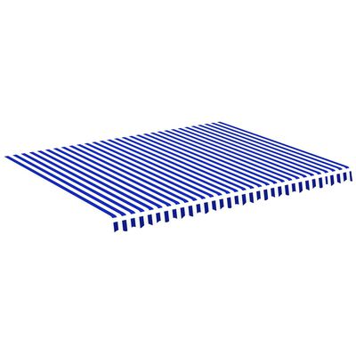 vidaXL Markisväv blå och vit 4,5x3,5 m
