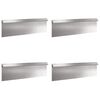 vidaXL Snigelfence 4 st 100 x 3,5 x 25 cm Rostfritt st&aring;l Silver