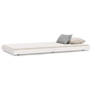 vidaXL S&auml;ngram utan madrass vit 100x200 cm massiv furu