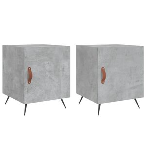 vidaXL S&auml;ngbord 2 st betonggr&aring; 40x40x50 cm konstruerat tr&auml;