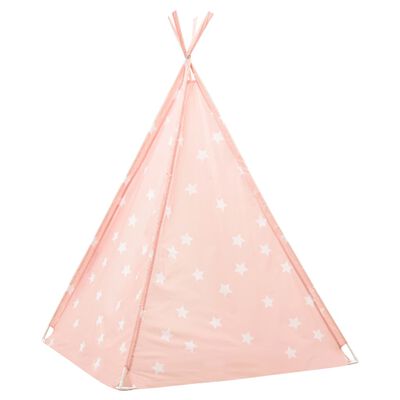 vidaXL Tipitält för barn polyester med väska rosa 115x115x160 cm