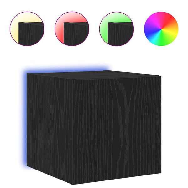 vidaXL TV V&auml;gghylla Svart Ek 30,5 x 35 x 30 cm Konstruerat tr&auml;