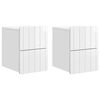 vidaXL V&auml;ggmonterat S&auml;ngbord 2 pcs Vit h&ouml;gglans 33 x 34,5 x 43 cm