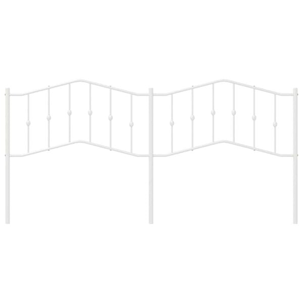 vidaXL Ers&auml;ttningsgavel metall vit 193 cm