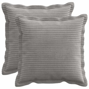 vidaXL Kudd&ouml;verdrag 2 st HOUTEN Ljusgr&aring; 30 x 30 cm manchester