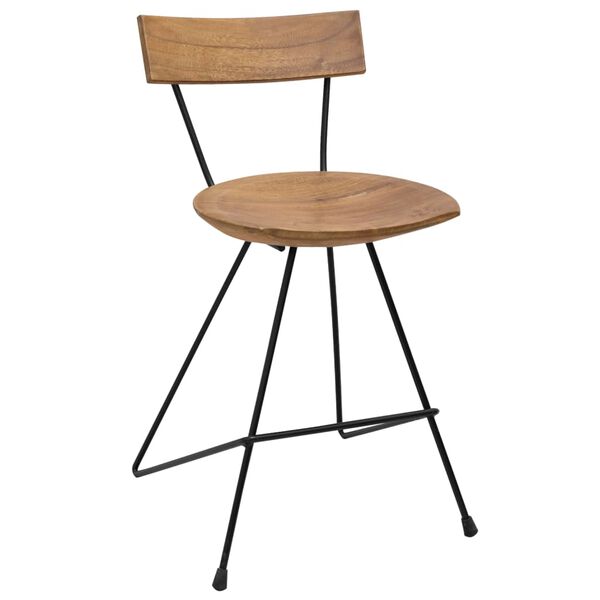 vidaXL Matstolar 2 st massivt teaktr&auml;