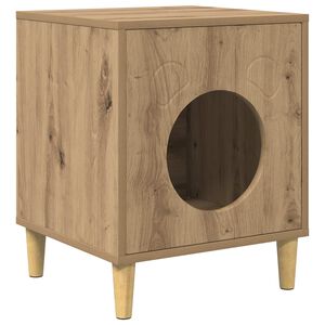 vidaXL Katt hus Artisan Ek 42,5 x 40 x 53 cm Konstruerat tr&auml;