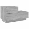 vidaXL Sängbord med LED-lampor grå sonoma 70x36x40,5 cm
