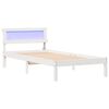 vidaXL S&auml;ngram med huvudgavel Vit 90 x 190 cm Massiv furu