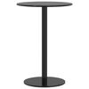 vidaXL Tr&auml;dg&aring;rdsbord rund svart &Oslash;50x72 cm st&aring;l