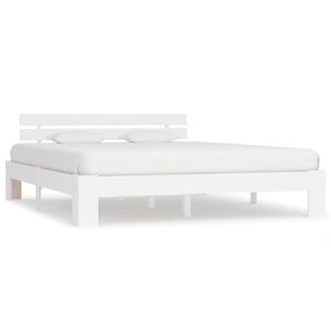 vidaXL S&auml;ngram utan madrass vit 180x200 cm massiv furu