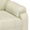vidaXL Elektrisk massagefåtölj gräddvit konstläder