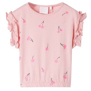 vidaXL T-shirt f&ouml;r barn ljusrosa 116