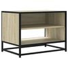 vidaXL Tv-b&auml;nk sonoma-ek 61x40x46 cm konstruerat tr&auml; och metall