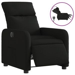 vidaXL Elektrisk reclinerf&aring;t&ouml;lj svart tyg