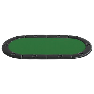 vidaXL Pokerbord för 10 spelare hopfällbart 208x106x3 cm grön