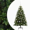 vidaXL Konstgjord julgran med kulor 120 cm 150 LED-lampor Varmvit
