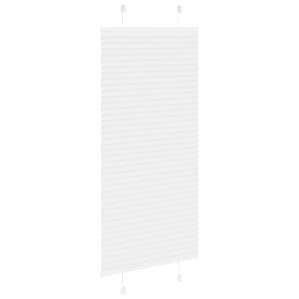 vidaXL Plisserad persienn vit 55x150cm tyg bredd 54,4cm polyester