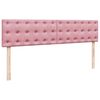 vidaXL Ottoman sängram med madrasser rosa 180x200 cm sammet