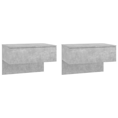 vidaXL Väggmonterade sängbord 2 st betonggrå