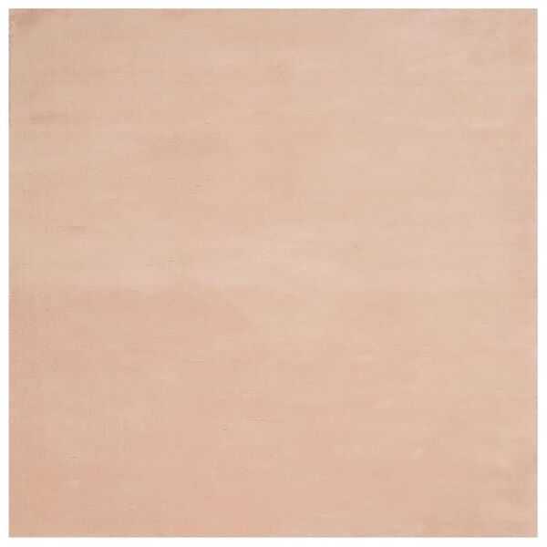 vidaXL Mjuk matta HUARTE med kort lugg tv&auml;ttbar rosa 120x120 cm