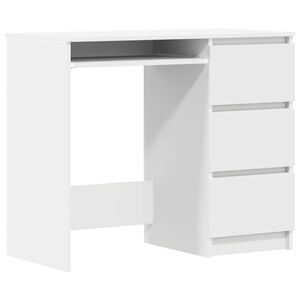 vidaXL Skrivbord vit 90x45x76 cm konstruerat tr&auml;