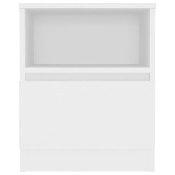 vidaXL Sängbord 2 st vit 40x40x50 cm konstruerat trä