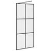 vidaXL Duschvägg med klart ESG-glas 90x195 cm svart