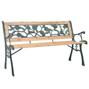 vidaXL Tr&auml;dg&aring;rdsb&auml;nk 122 cm tr&auml;