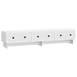 vidaXL TV-sk&aring;p med l&aring;da Vit 147 x 34,5 x 30 cm Konstruerat tr&auml;