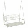 vidaXL Gungb&auml;nk St&aring;l 110,5 x 59 x 55 cm Antik vit