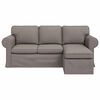vidaXL Soffa 160cm Taupe Metall