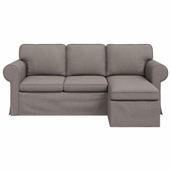 vidaXL Soffa 160cm Taupe Metall
