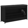 vidaXL Skob&auml;nk med flip-l&aring;da svart 102x32x56 cm
