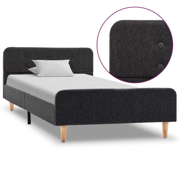 vidaXL S&auml;ngram m&ouml;rkgr&aring; s&auml;ckv&auml;v 90x200 cm