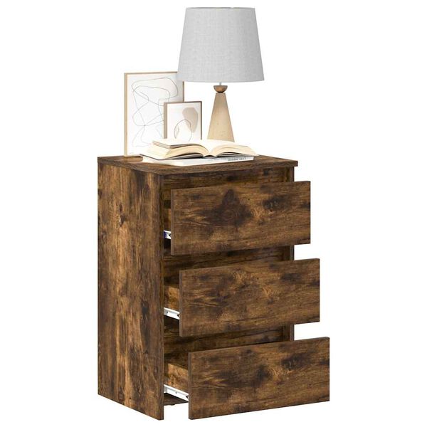 vidaXL S&auml;ngbord 2 st r&ouml;kf&auml;rgad ek 40x35x62,5 cm konstruerat tr&auml;