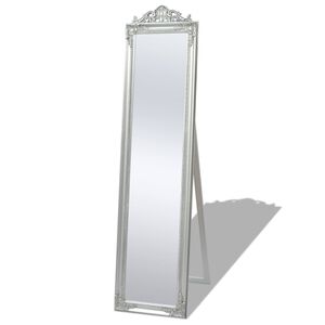 vidaXL Frist&aring;ende spegel i barockstil 160x40 cm silver