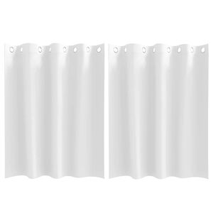 vidaXL M&ouml;rkl&auml;ggningsgardiner med Ringar 2 pcs Ren Vit 140 x 140 cm