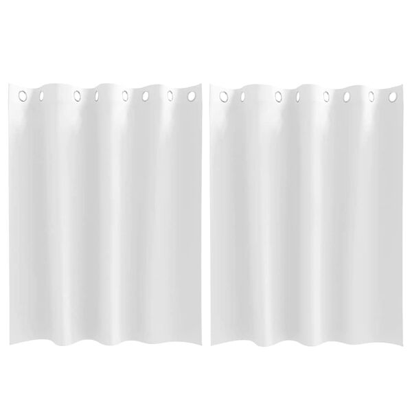 vidaXL M&ouml;rkl&auml;ggningsgardiner med Ringar 2 pcs Ren Vit 140 x 140 cm
