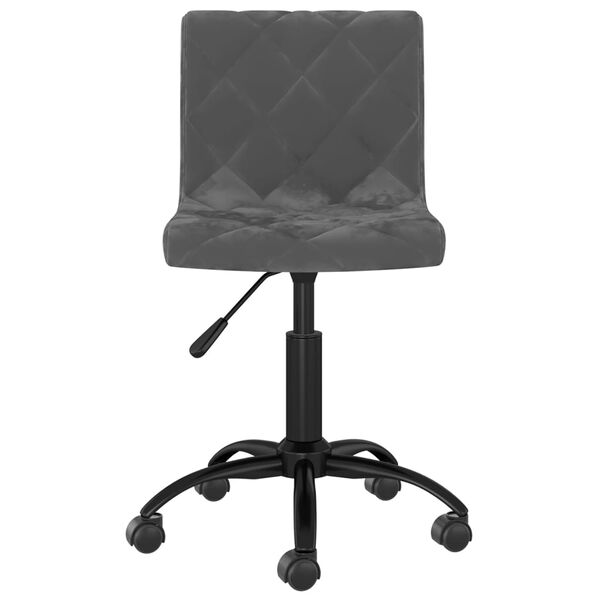 vidaXL Snurrbara matstolar 2 st m&ouml;rkgr&aring; sammet