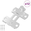 vidaXL D&ouml;rrl&aring;s 12 st Silver 70 x 8 mm St&aring;l