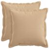 vidaXL Kudde 2 st HOUTEN Gr&auml;ddvit 35 x 35 cm Faux Linne