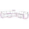 vidaXL Soffgrupp med kuddar&dynor 2 delar gr&auml;ddvit konstl&auml;der