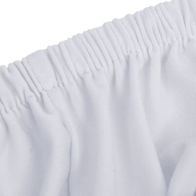 vidaXL Sofföverdrag 2-sits med stretch vit polyesterjersey