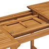 vidaXL Trädgårdsbord utdragbart (110-160)x80x75cm massiv teak